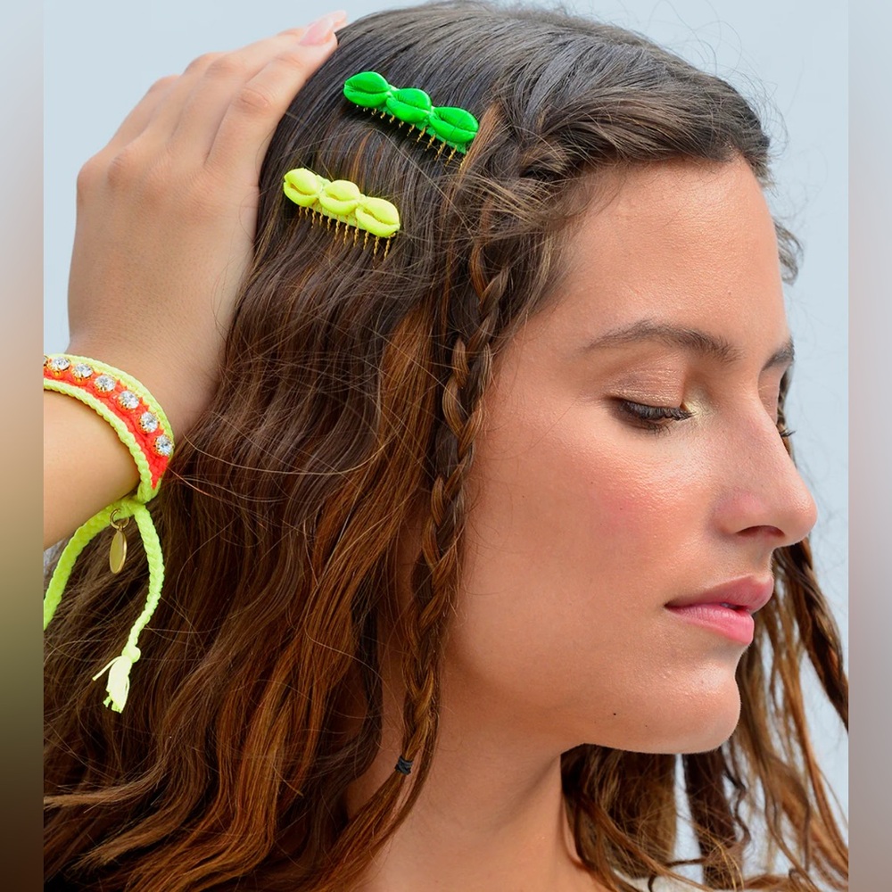 VANESSA ARIZAGA BEACH RAVE HAIR COMB LIME GREEN - NEW